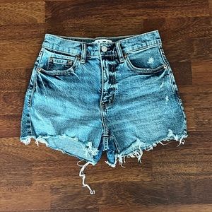 Distressed Denim Shorts